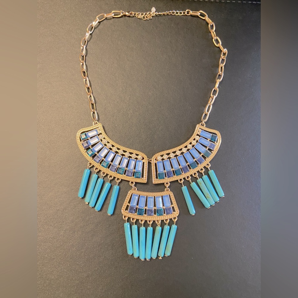 Fun blue stone necklace